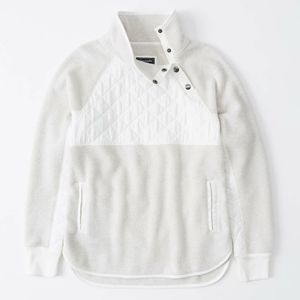 Abercrombie asymmetrical snap fleece